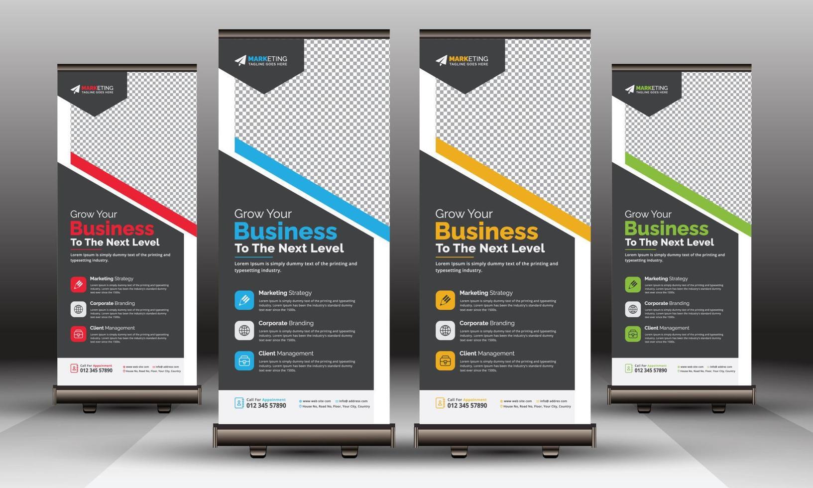 modern-corporate-business-roll-up-banner-standee-template-design-abstract-creative-x-banner-pull-up-banner-layout-for-advertisement-ads-exhibition-display-vector